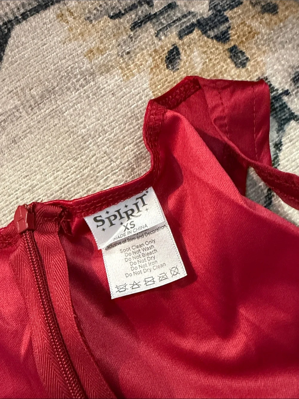Spirit Rebellious Red Hooded Cape Costume - Red and Black